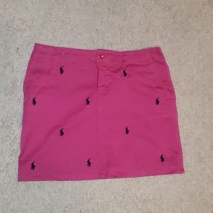 Girl's Navy Horse Print Skirt